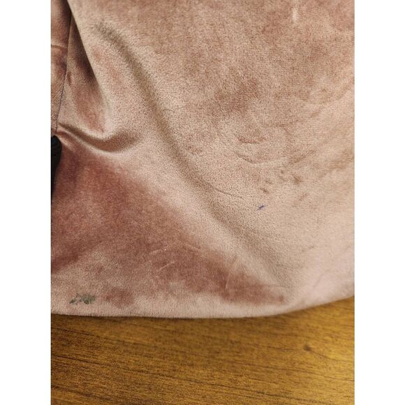 Guess small velvet feel pink backpack with black straps and pom. Measures approx - Picture 6 of 12